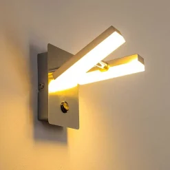 Applique Murale Sakami Led Nickel Mat, 2 Lumieres