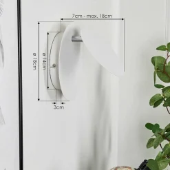 Applique Murale Sanguedo Led Chrome, Blanc, 1 Lumiere