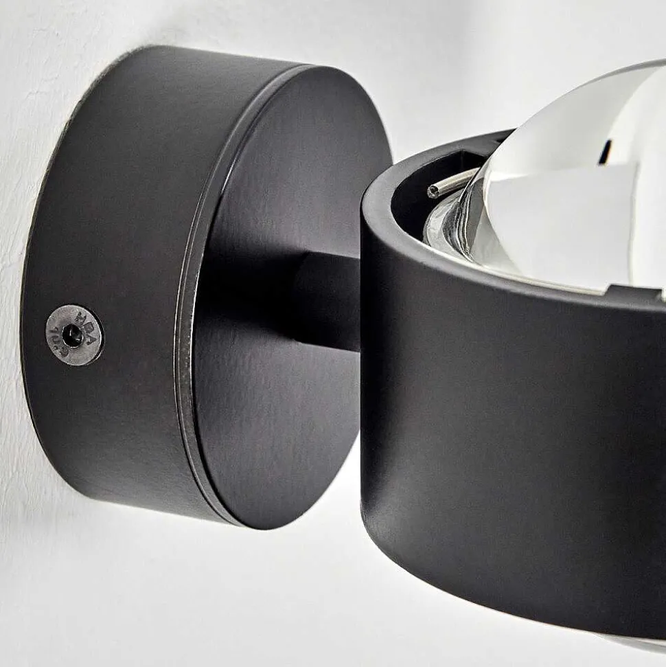 Applique Murale Sapri Noir, 1 Lumiere