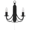 Applique Murale Searchlight Maypole Noir, 2 Lumieres