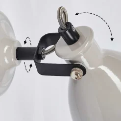 Applique Murale Selki Gris, Noir, 1 Lumiere