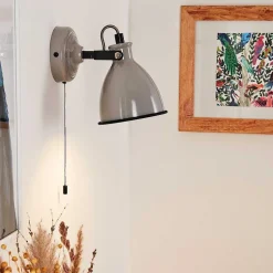 Applique Murale Selki Gris, Noir, 1 Lumiere