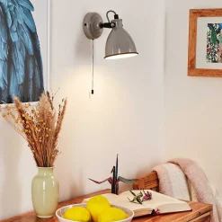 Applique Murale Selki Gris, Noir, 1 Lumiere