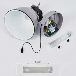 Applique Murale Selki Gris, Noir, 1 Lumiere