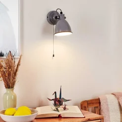 Applique Murale Selki Gris, Noir, 1 Lumiere