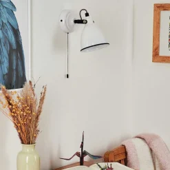 Applique Murale Selki Noir, Blanc, 1 Lumiere