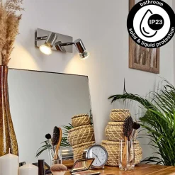 Applique Murale Sibarco Led Chrome, 2 Lumieres