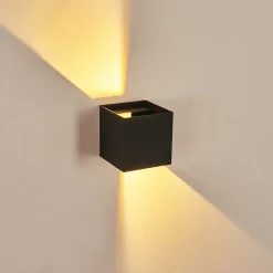 Applique Murale Strandaa Led Noir, 2 Lumieres