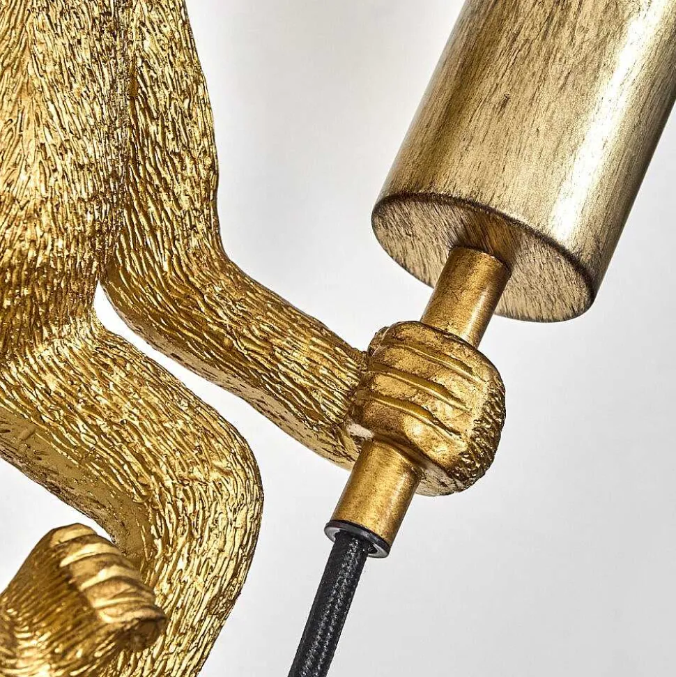 Applique Murale Suardi Or, Noir, 1 Lumiere