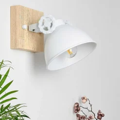 Applique Murale Svanfolk Brun, Blanc, 1 Lumiere