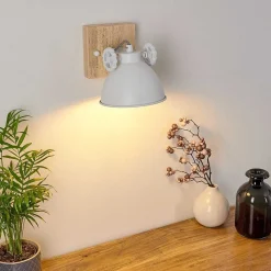 Applique Murale Svanfolk Brun, Blanc, 1 Lumiere