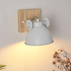Applique Murale Svanfolk Brun, Blanc, 1 Lumiere