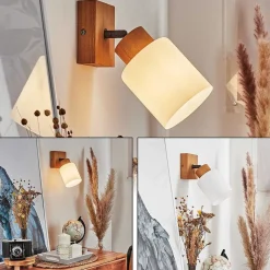 Applique Murale Tercier Argent Oxyde, Ecru, 1 Lumiere