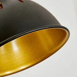 Applique Murale Tina Chrome, Bois Fonce, Noir, 1 Lumiere