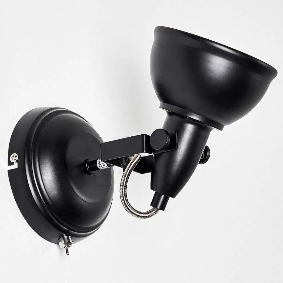 Applique Murale Tina Noir, 1 Lumiere