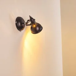 Applique Murale Tina Noir, 1 Lumiere