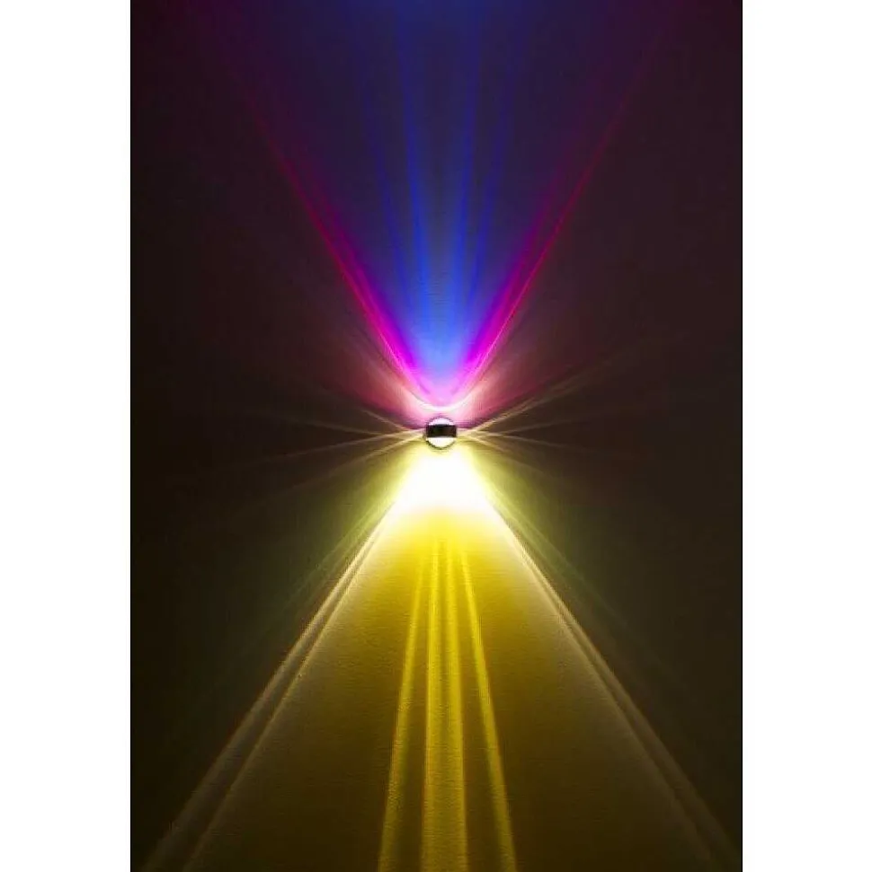 Applique Murale Top-Light Pukwall Led Noir, 2 Lumieres