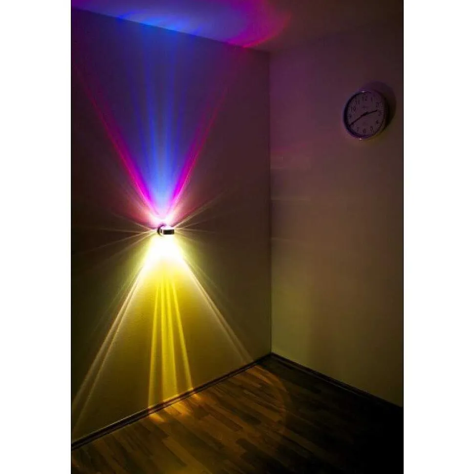 Applique Murale Top-Light Pukwall Led Noir, 2 Lumieres