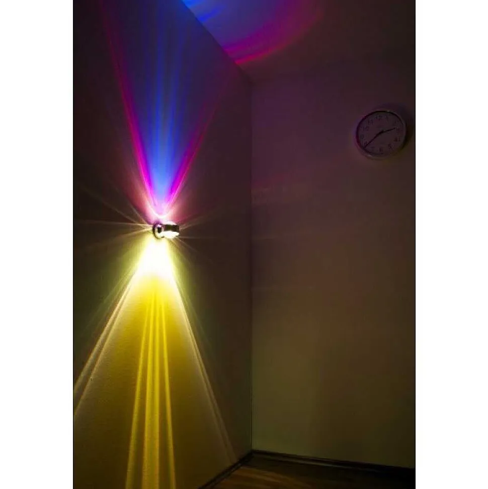 Applique Murale Top-Light Pukwall Led Noir, 2 Lumieres