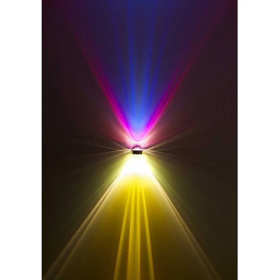 Applique Murale Top-Light Pukwall Led Noir, 2 Lumieres