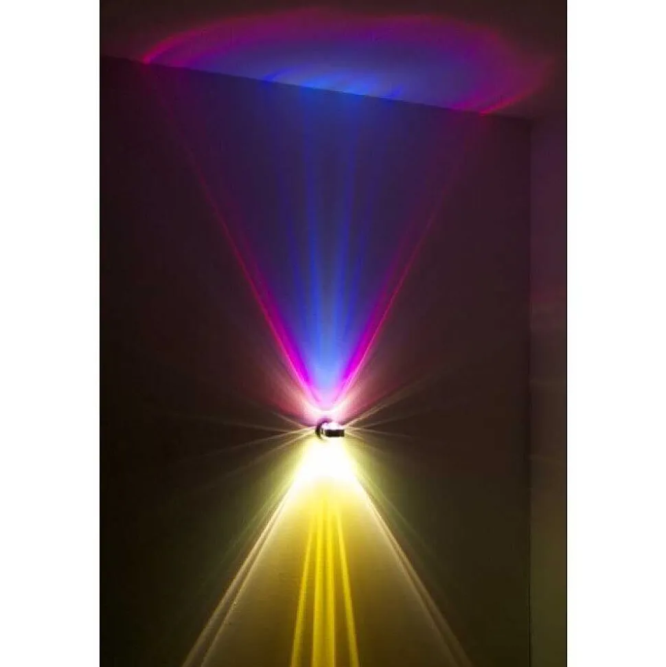 Applique Murale Top-Light Pukwall Led Noir, 2 Lumieres