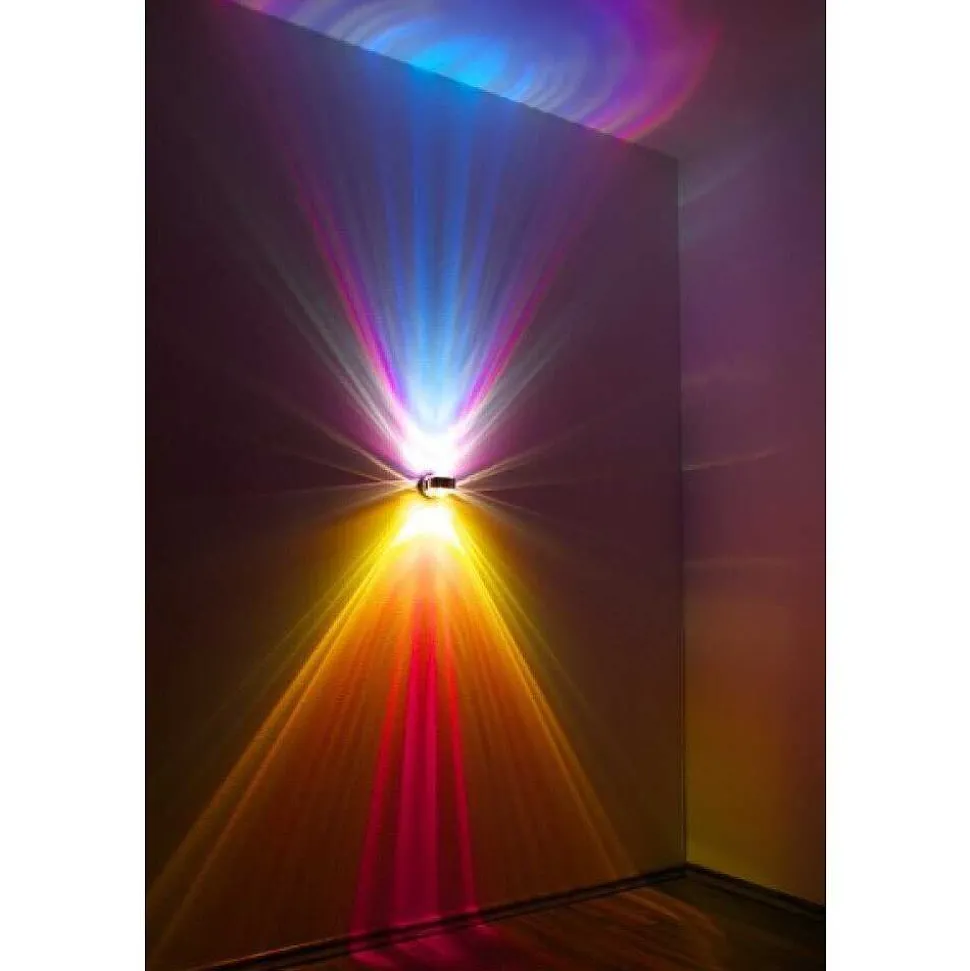 Applique Murale Top-Light Pukwall Led Chrome, 2 Lumieres