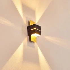 Applique Murale Tora Noir Dore, 1 Lumiere