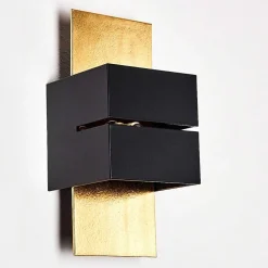 Applique Murale Tora Noir Dore, 1 Lumiere