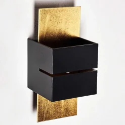 Applique Murale Tora Noir Dore, 1 Lumiere