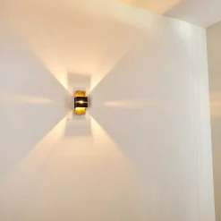 Applique Murale Tora Noir Dore, 1 Lumiere