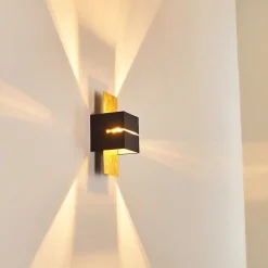 Applique Murale Tora Noir Dore, 1 Lumiere