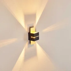 Applique Murale Tora Noir Dore, 1 Lumiere