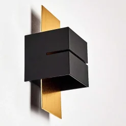 Applique Murale Tora Noir Dore, 1 Lumiere