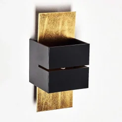 Applique Murale Tora Noir Dore, 1 Lumiere