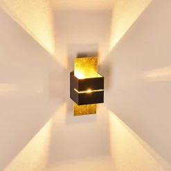 Applique Murale Tora Noir Dore, 1 Lumiere