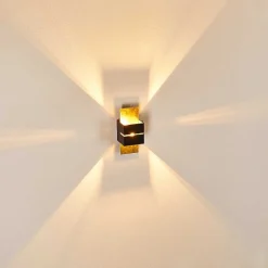 Applique Murale Tora Noir Dore, 1 Lumiere