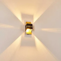 Applique Murale Tora Noir Dore, 1 Lumiere