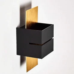 Applique Murale Tora Noir Dore, 1 Lumiere