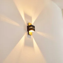 Applique Murale Tora Noir Dore, 1 Lumiere