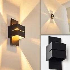 Applique Murale Tora Noir, 1 Lumiere