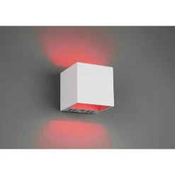 Applique Murale Trio Figo Led Blanc, 1 Lumiere, Telecommandes, Changeur De Couleurs
