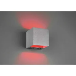 Applique Murale Trio Figo Led Aluminium, 1 Lumiere, Telecommandes, Changeur De Couleurs