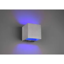 Applique Murale Trio Figo Led Aluminium, 1 Lumiere, Telecommandes, Changeur De Couleurs