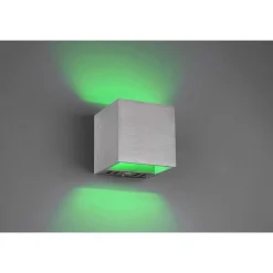 Applique Murale Trio Figo Led Aluminium, 1 Lumiere, Telecommandes, Changeur De Couleurs