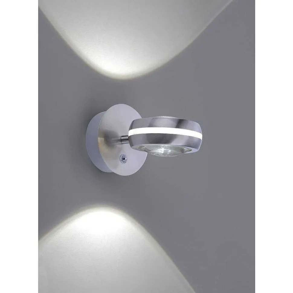 Applique Murale Trio Leuchten Vista Led Nickel Mat, 2 Lumieres, Telecommandes, Changeur De Couleurs