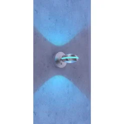 Applique Murale Trio Leuchten Vista Led Nickel Mat, 2 Lumieres, Telecommandes, Changeur De Couleurs