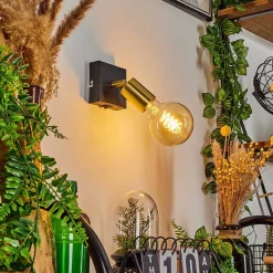 Applique Murale Tulla Noir, 1 Lumiere