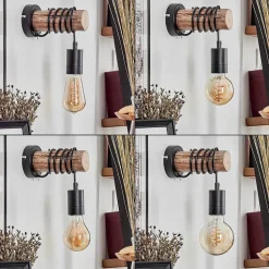 Applique Murale Yaak Ecru, Noir, 1 Lumiere