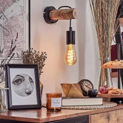 Applique Murale Yaak Ecru, Noir, 1 Lumiere