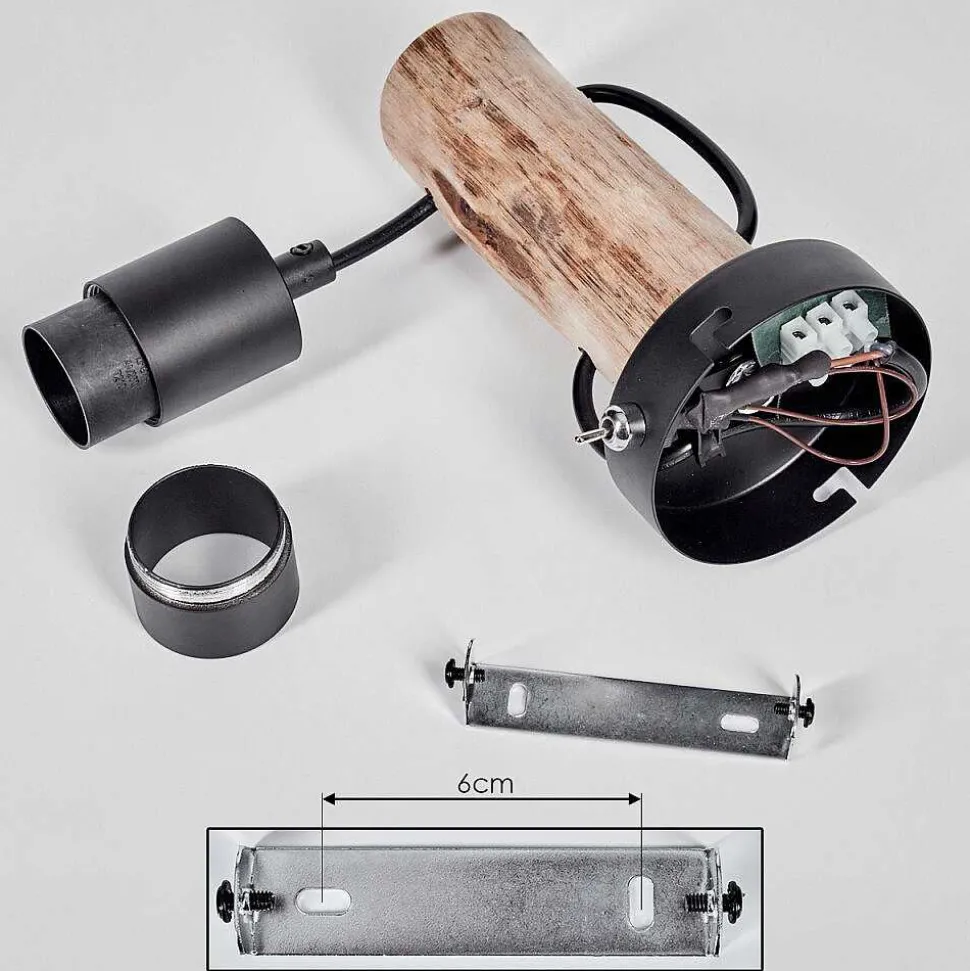 Applique Murale Yaak Ecru, Noir, 1 Lumiere